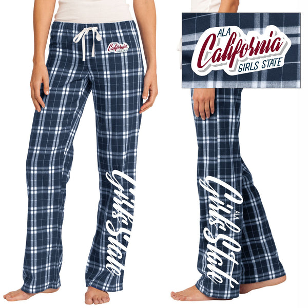 ALA California Girls State Flannel Plaid PJ Pant
